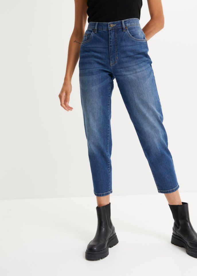 Stretch-Jeans mit Bio-Baumwolle, knöchelfrei