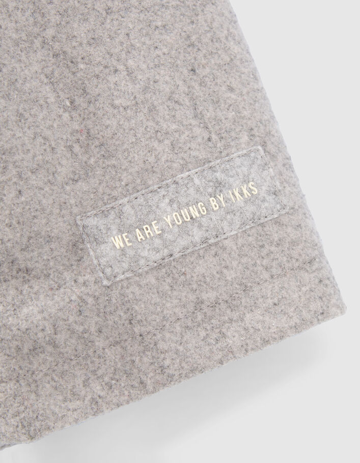 Manteau gris fourré esprit caban fille