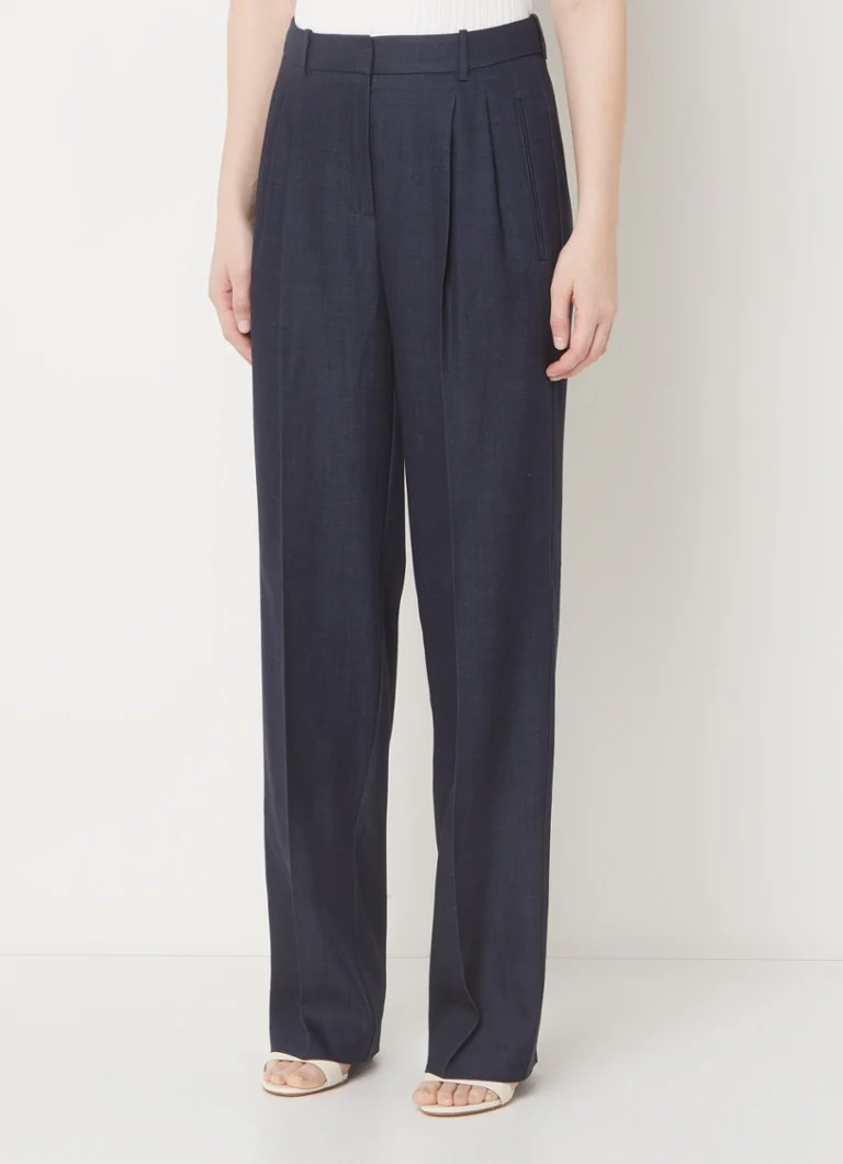 HUGO BOSS High waist straight fit trousers in lyocell blend