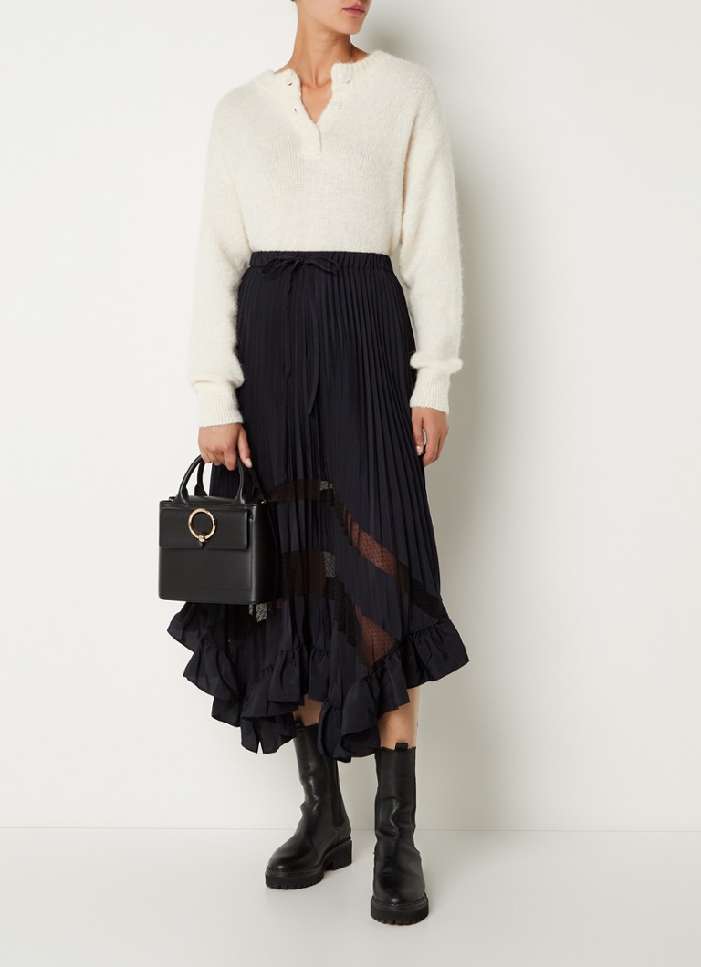Claudie Pierlot Midirock mit Falten und Volants