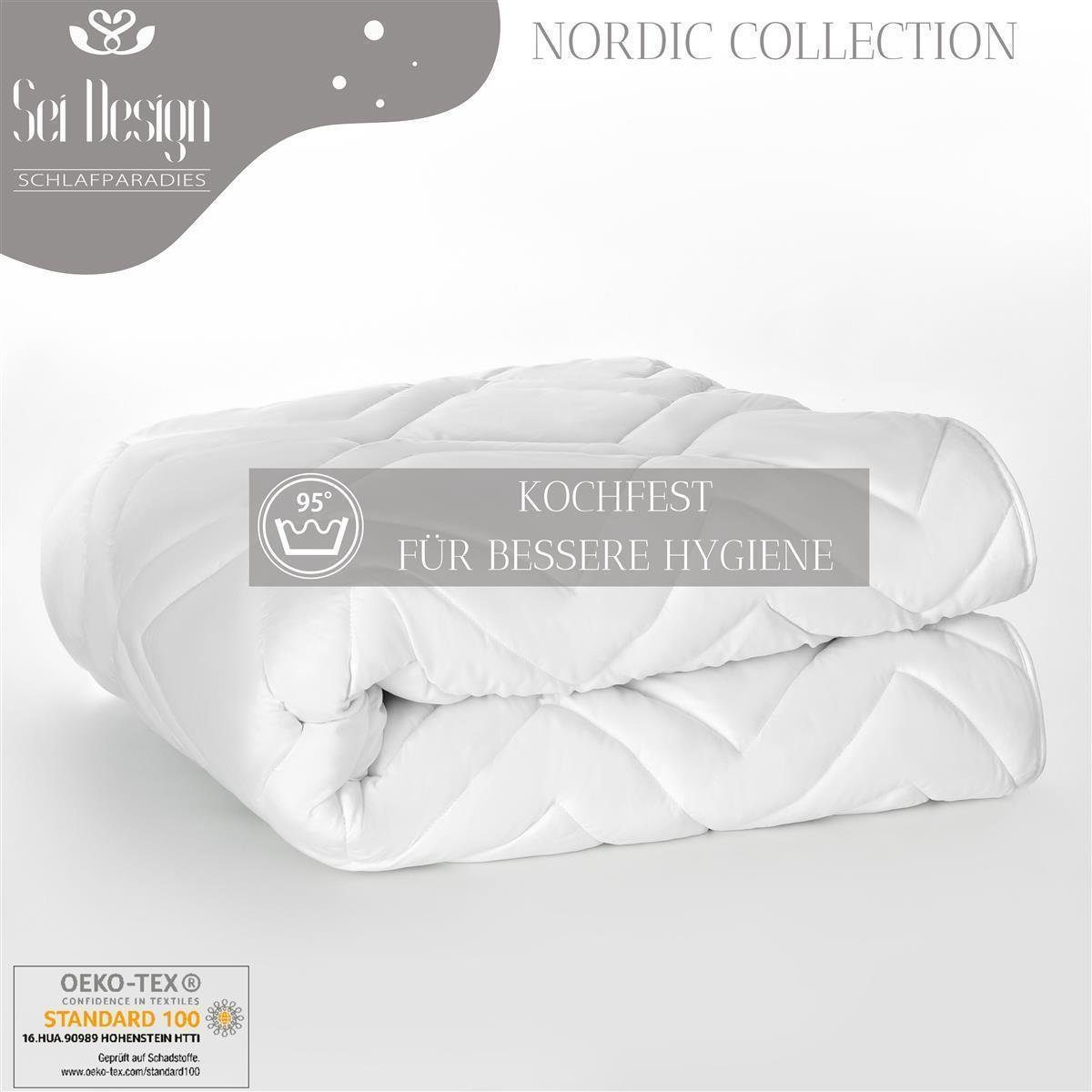 Einziehdecke, Mikrofaser Bettdecke Steppdecke Winter, SEI Design, Füllung: Polyester, Bezug: 100% Mikrofaser, kochfest