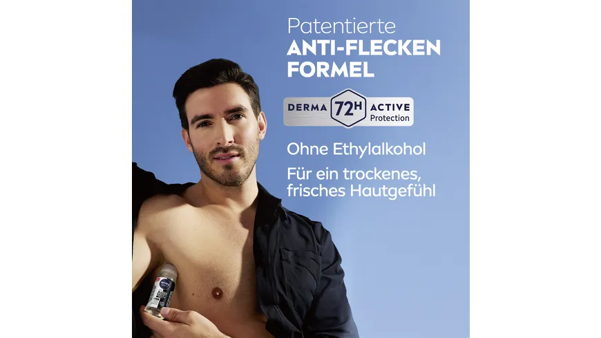 NIVEA MEN Deo Roll-On Black+White Invisible Original Anti-Transpirant 50 ml