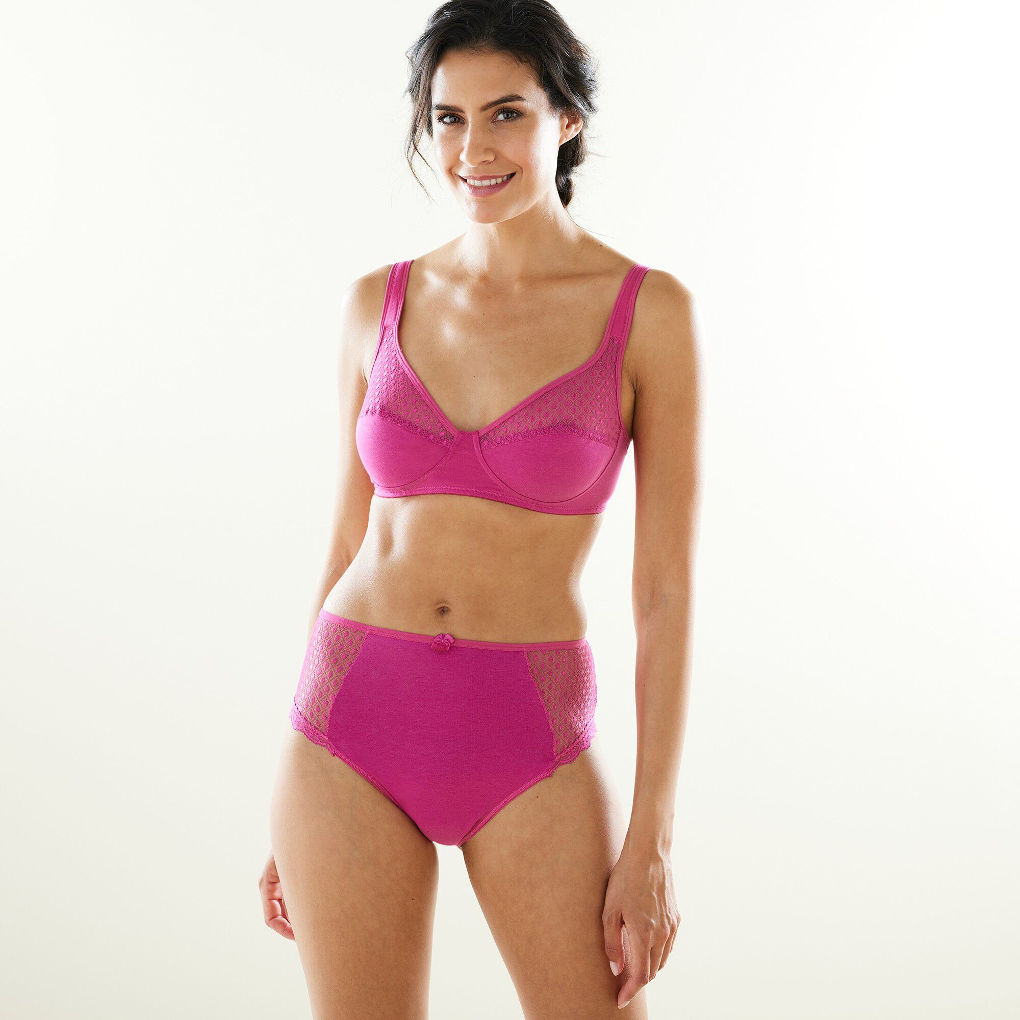 Culotte maxi dentelle coton uni et imprimé fleuri Tropea