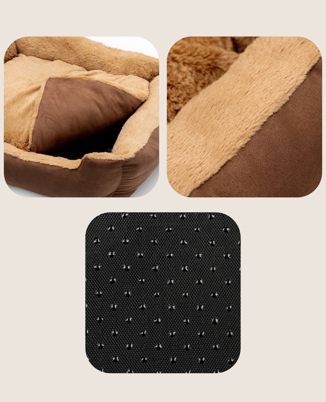 Lionto Hundebetten Lionto Hundebett mit Wendekissen braun L