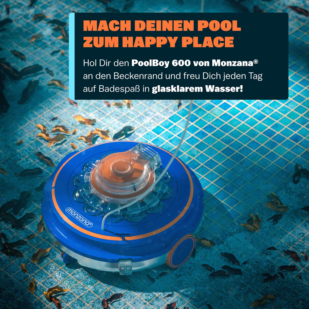 Casaria monzana® Poolreinigungsroboter Poolboy 600 35x18,5cm blau