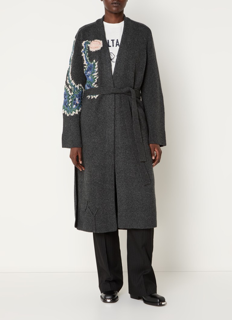 Zadig&Voltaire  Salonny grofgebreid vest van wol met borduring