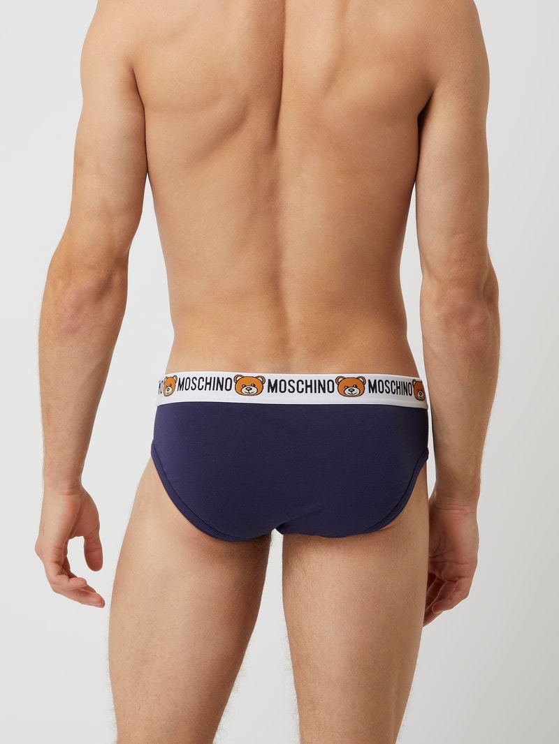 Slip mit Stretch-Anteil im 2er-Pack in blau