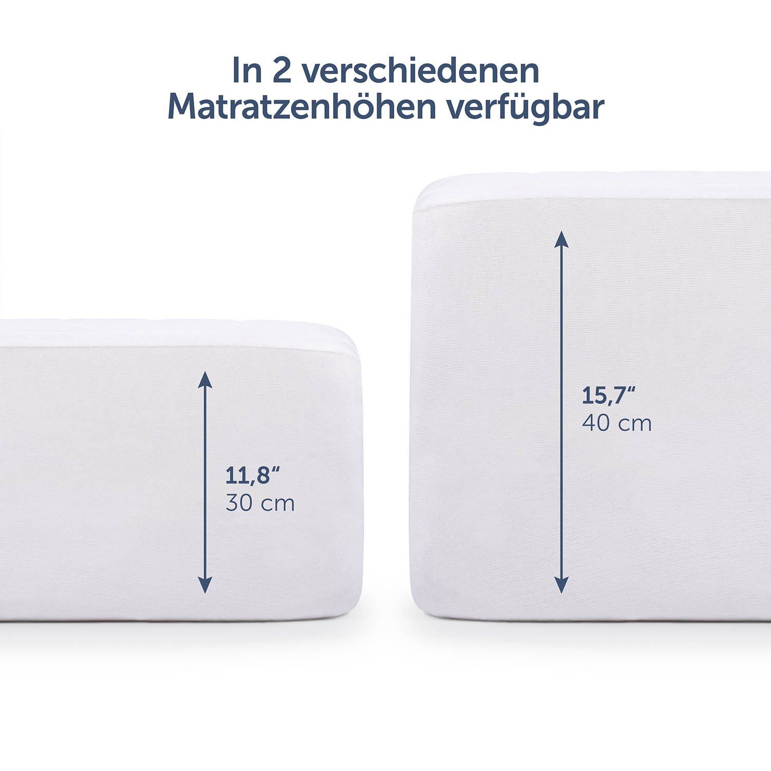 Matratzenschoner Blumtal Luxus Gesteppter Matratzenschoner – Oeko-TEX Zertifiziert Blumtal, Anti-Allergie Matratzenschoner, Waschmaschinenfester Matratzenschoner