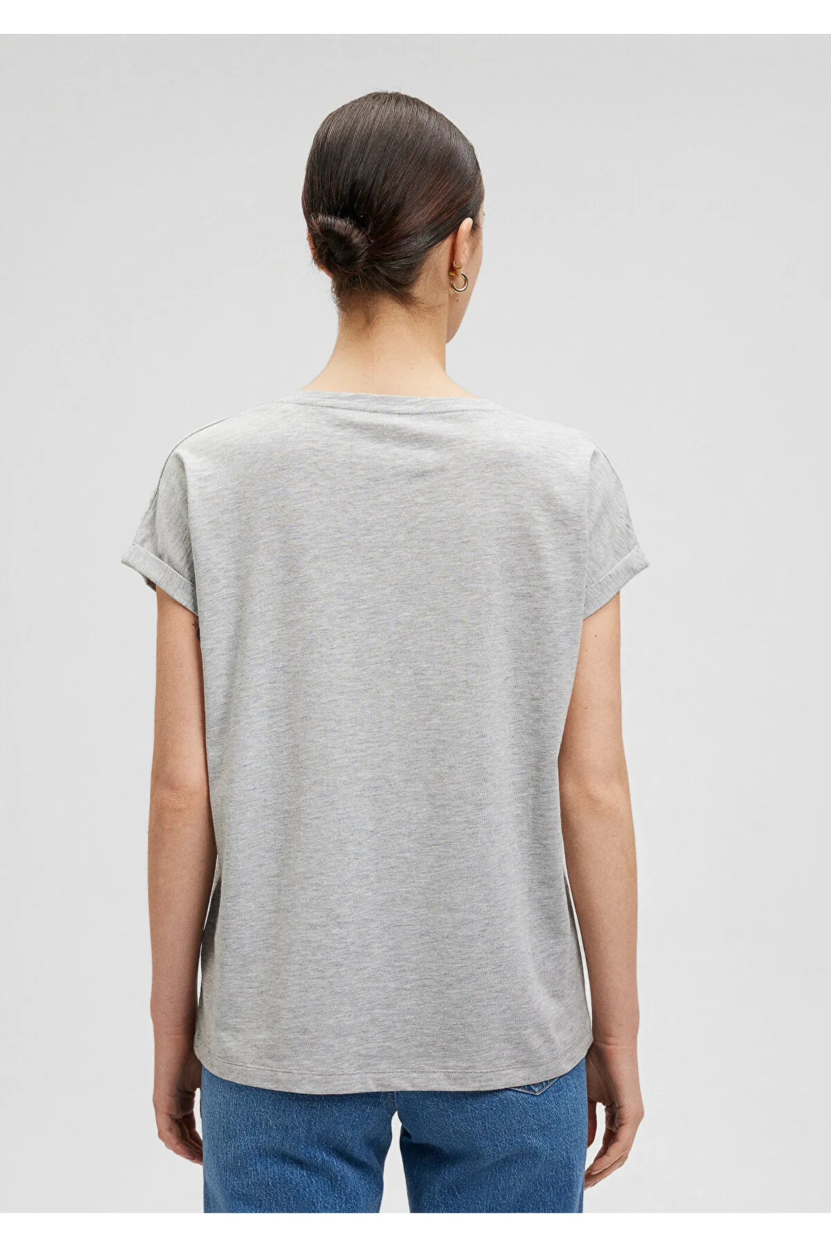 Mavi  Graues T-Shirt mit Logo-Print, Slim Fit / Slim Fit 166422-25702