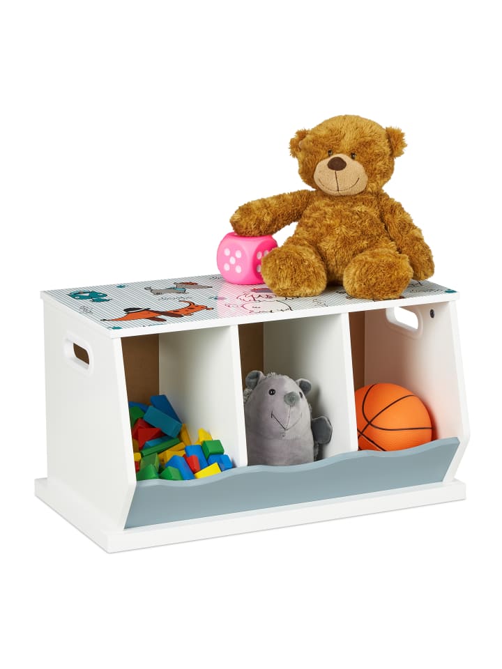 relaxdays Kinderregal in Bunt - (B)60 x (H)32,5 x (T)36 cm günstig kaufen onesize