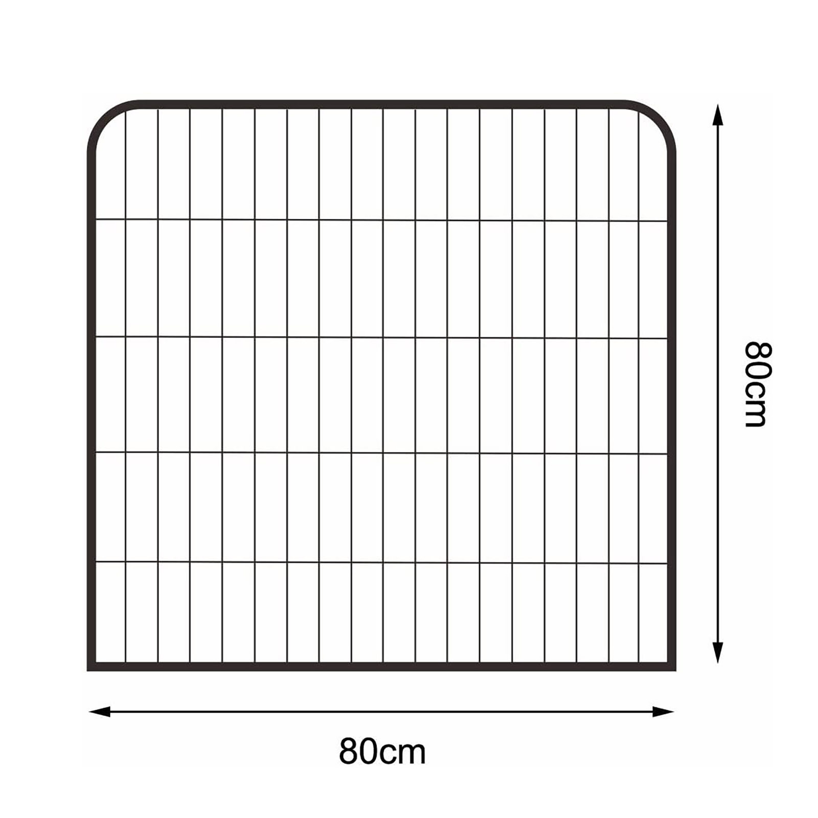 Lionto Erziehungshilfen Lionto Freilaufgehege mit Tür 80 cm, 1 cm, 80 cm