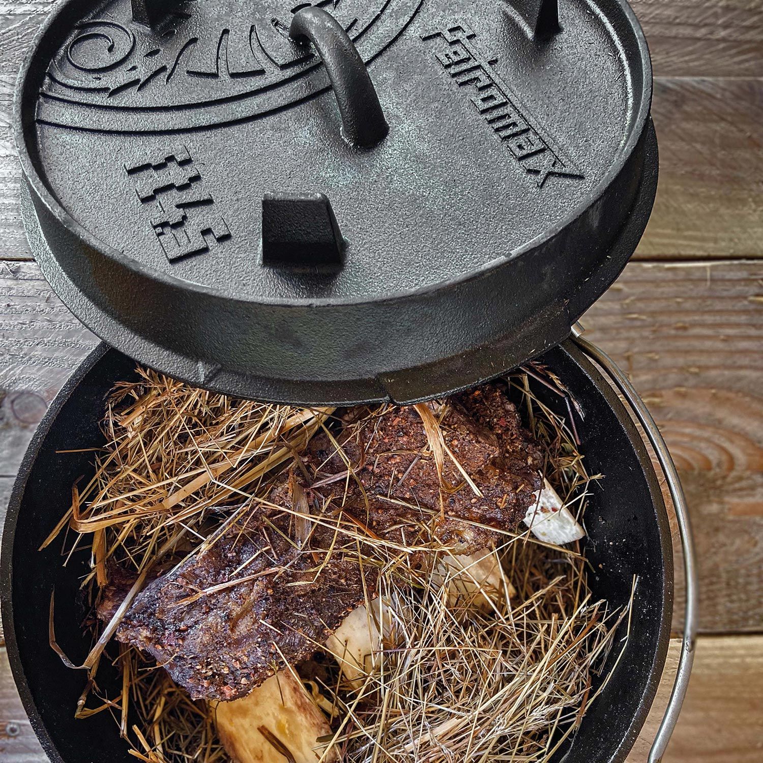 Dutch Oven Feuertopf ohne Standfüße