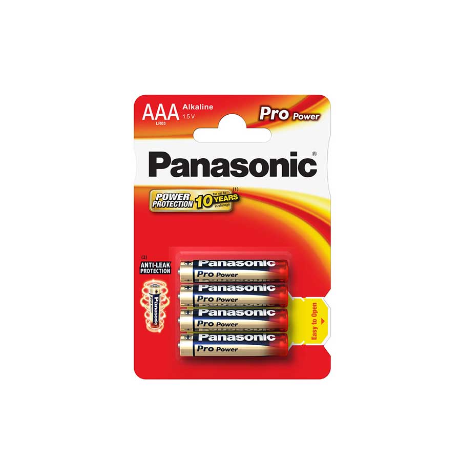 Panasonic Pro Power Alkali Micro Batterie AAA LR03PPG/4BP, 1,5 V, 4 Stück - ATU