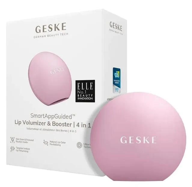 Geske lūpų putlinimo ir putlinimo priemonė 4in1, rožinė, silikoninė