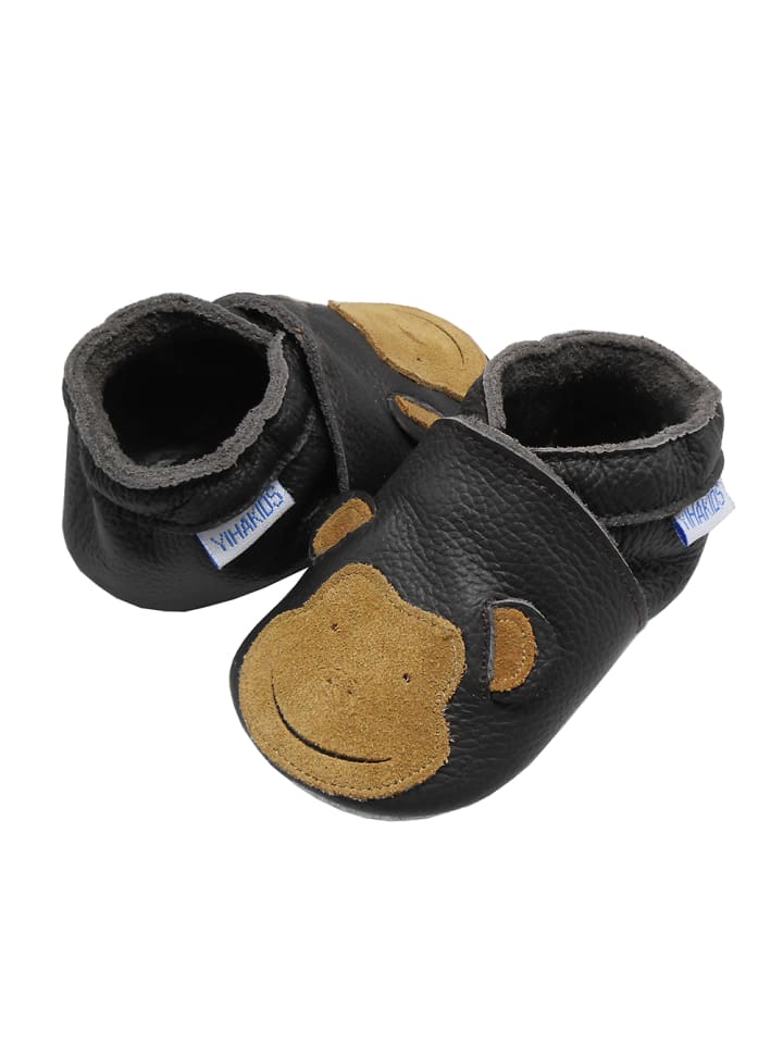Yalion Leder-Krabbelschuhe 