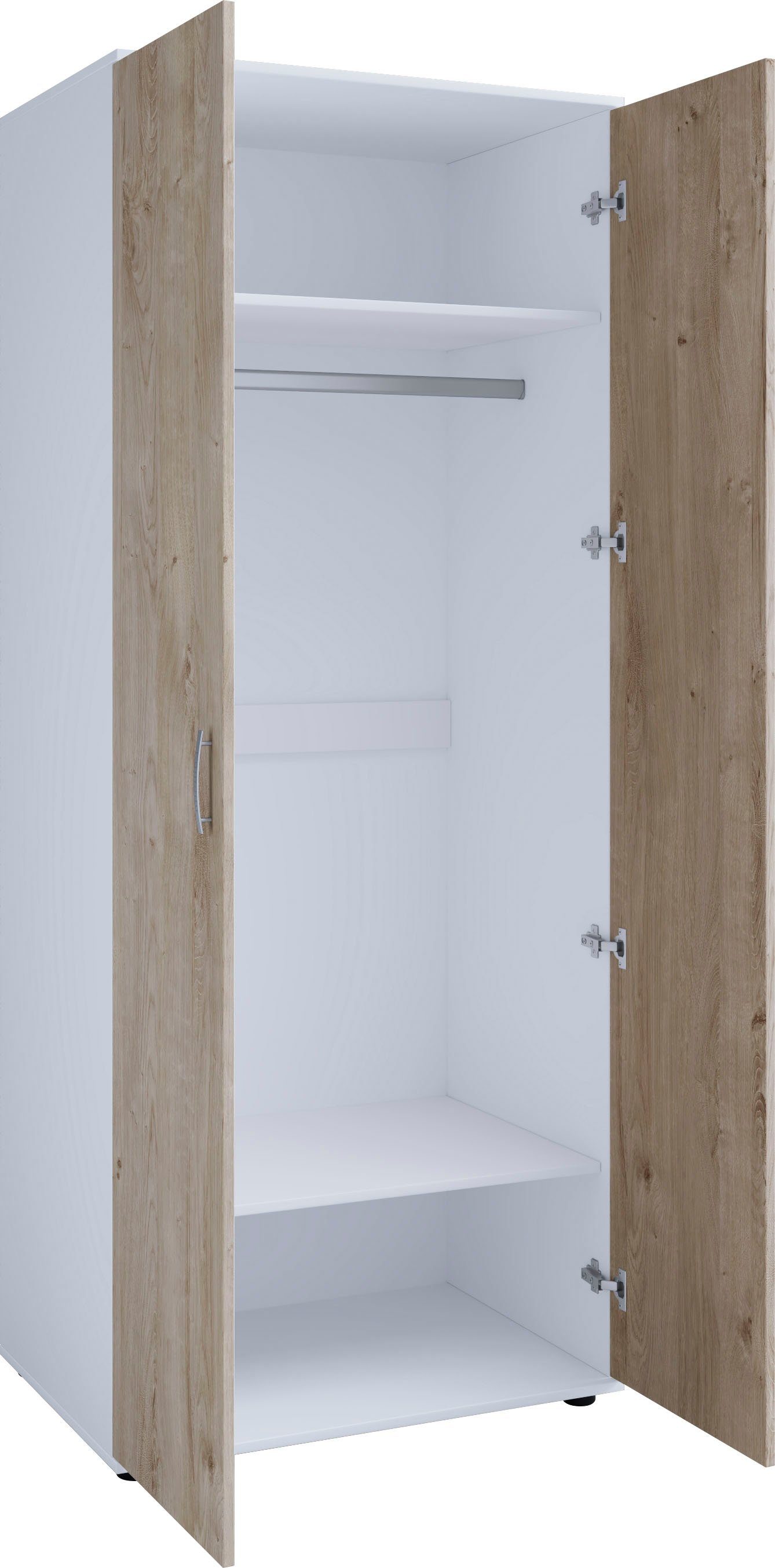 Lüttenhütt Kleiderschrank Kleiderschrank, 2 Drehtüren, innen 2 Wäschefächer, in 3 Ausführungen