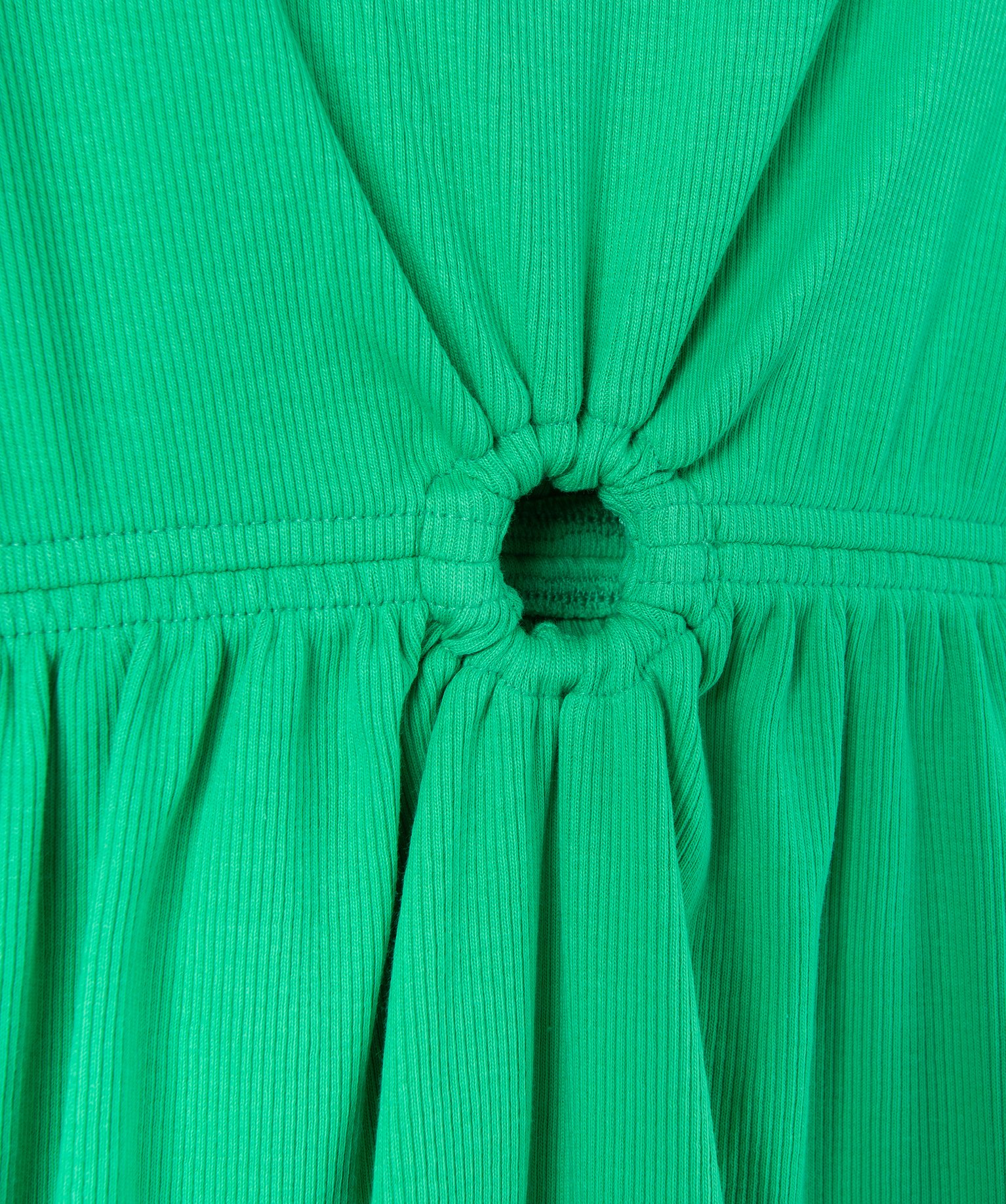 Robe en maille ctelée avec ouvertures à la taille fille ... vert | GEMO