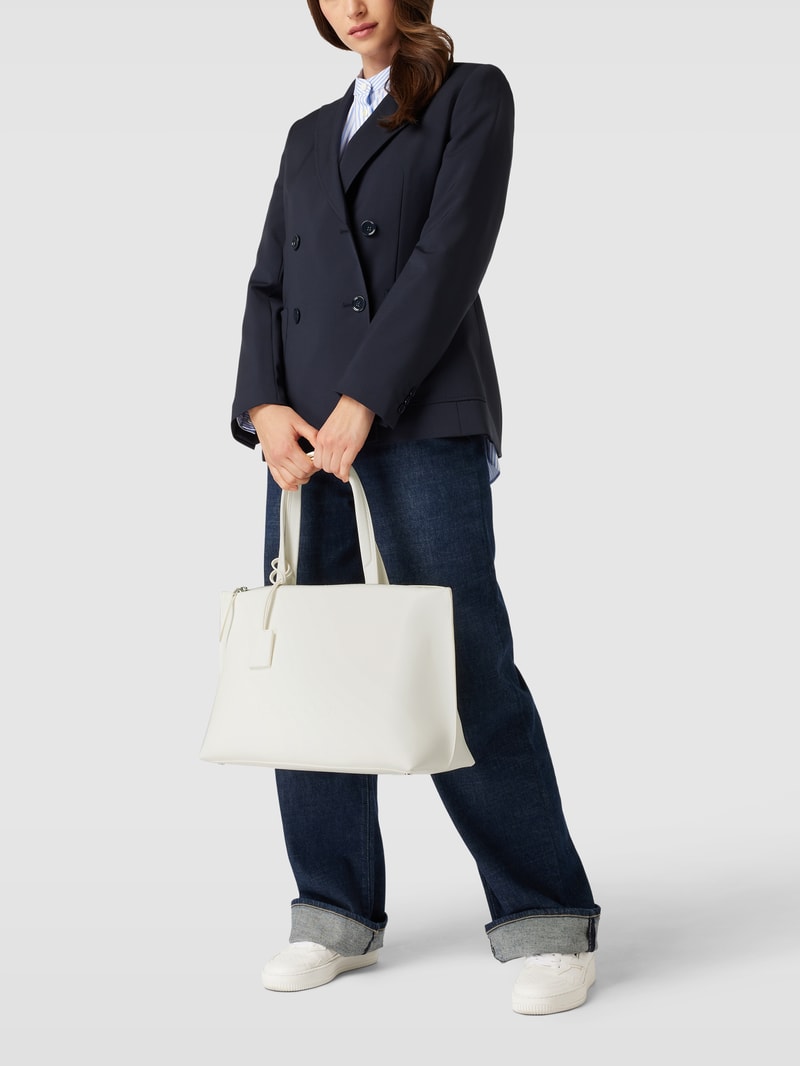 Shopper mit Label-Detail in weiß