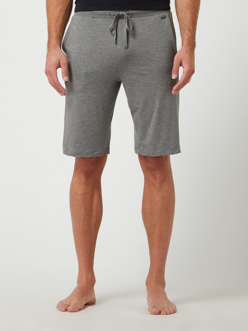Lounge-Hose mit Stretch-Anteil in mittelgrau meliert