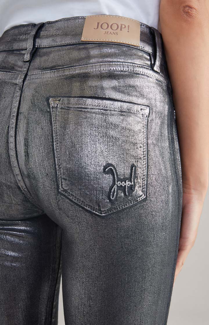 Jeans in Anthrazit-Silber