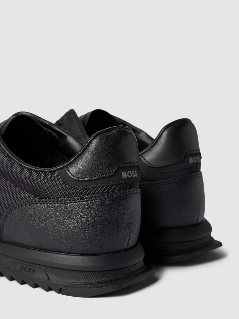 Sneaker mit Label-Print Modell 'Zayn' in schwarz