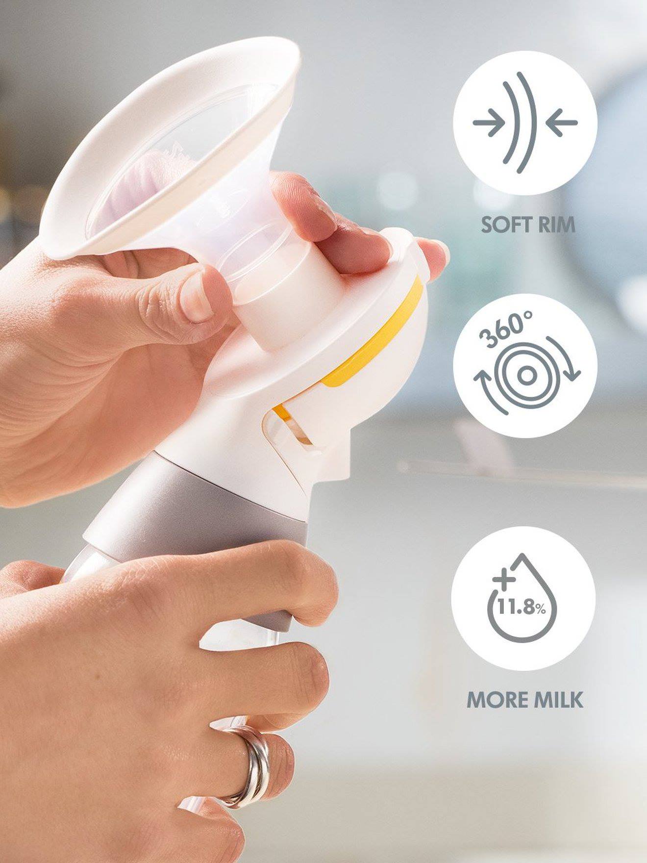 Tire-lait électrique rechargeable Solo MEDELA blanc/jaune