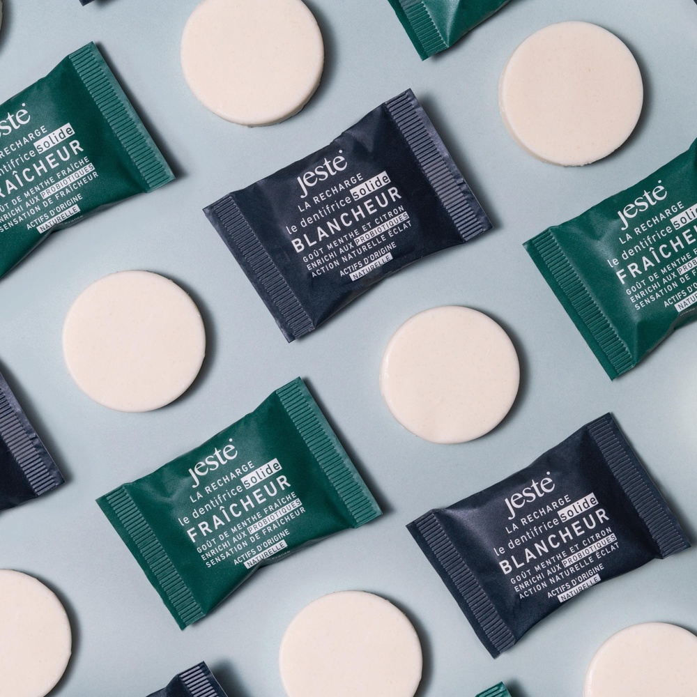 jeste La Recharge de Dentifrice Solide Blancheur Recharge Dentifrice Solide Blancheur naturel