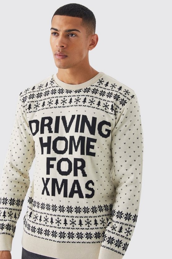 Pullover mit Driving Home For Xmas Print