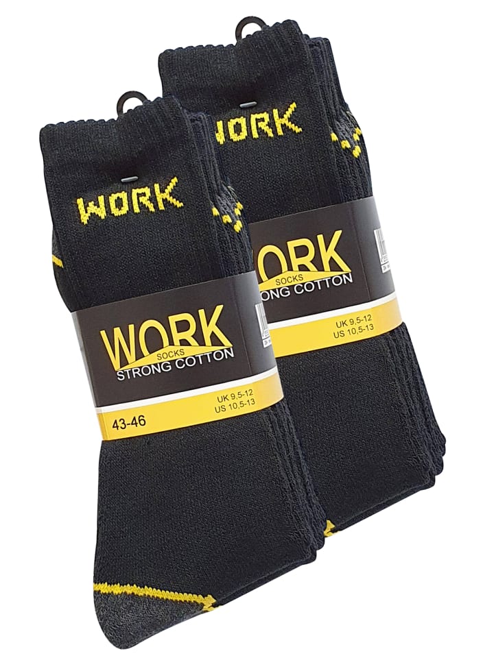 Cotton Prime® 10 Paar Arbeitssocken Work-Socks in Schwarz günstig kaufen