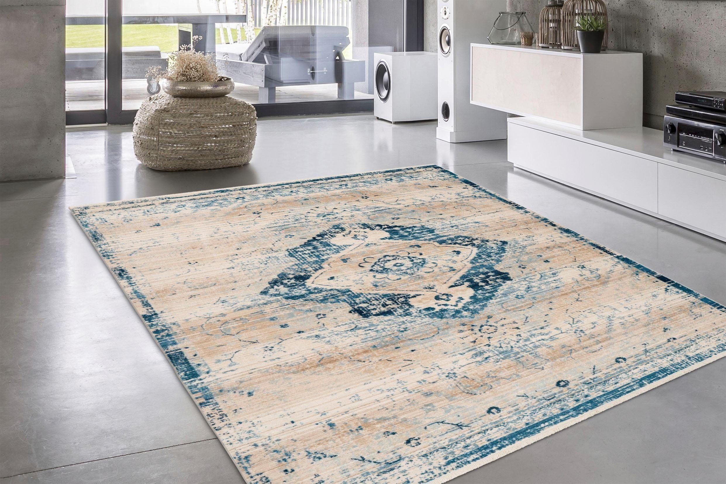 Teppich Marina, Home affaire, rechteckig, Höhe: 5 mm, Wohnzimmer