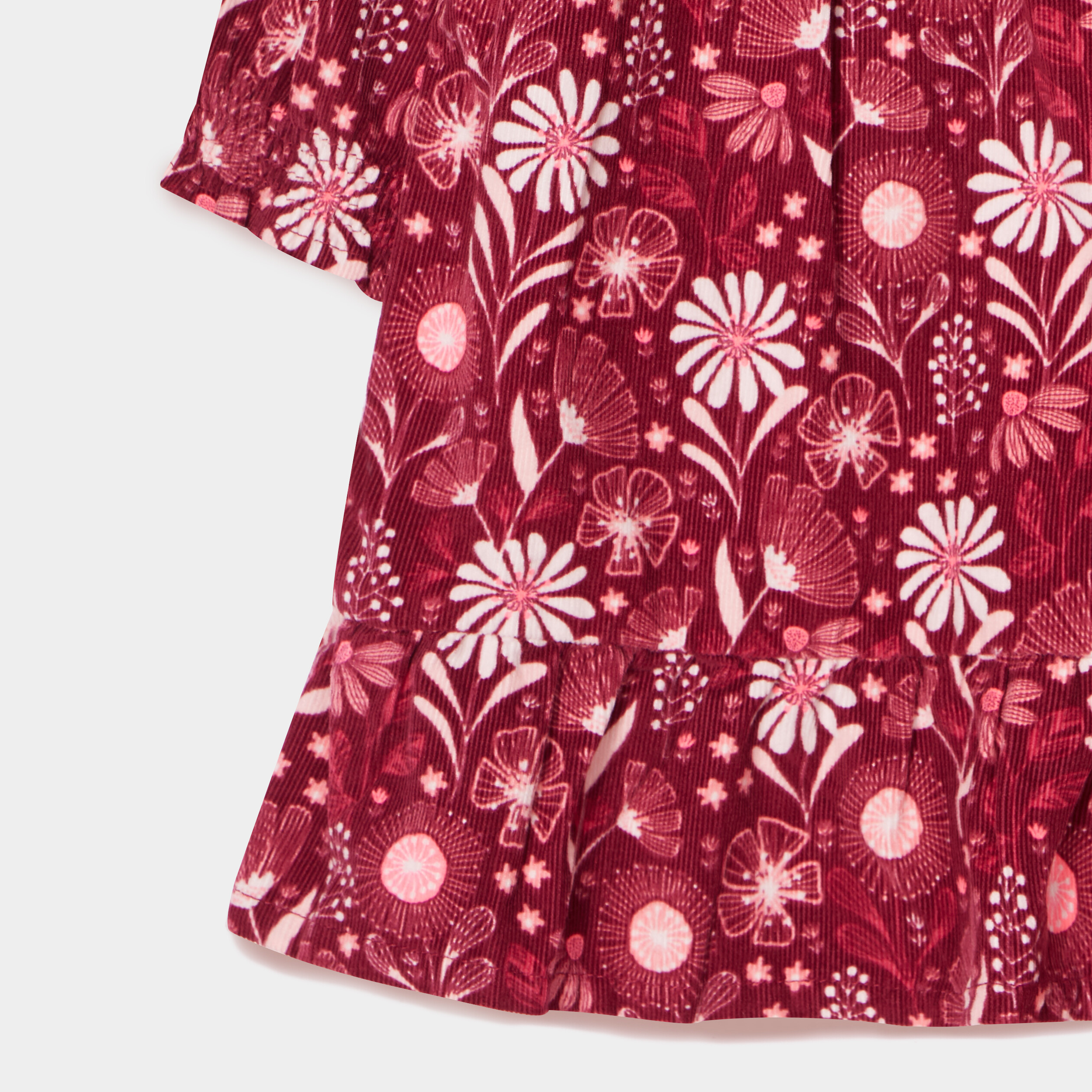 Ensemble robe et collants Creeks bordeaux bébé fille | La Halle