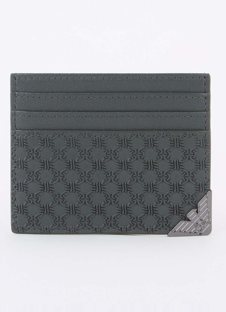 Portofel din piele cu imprimeu de carduri Emporio Armani Logo