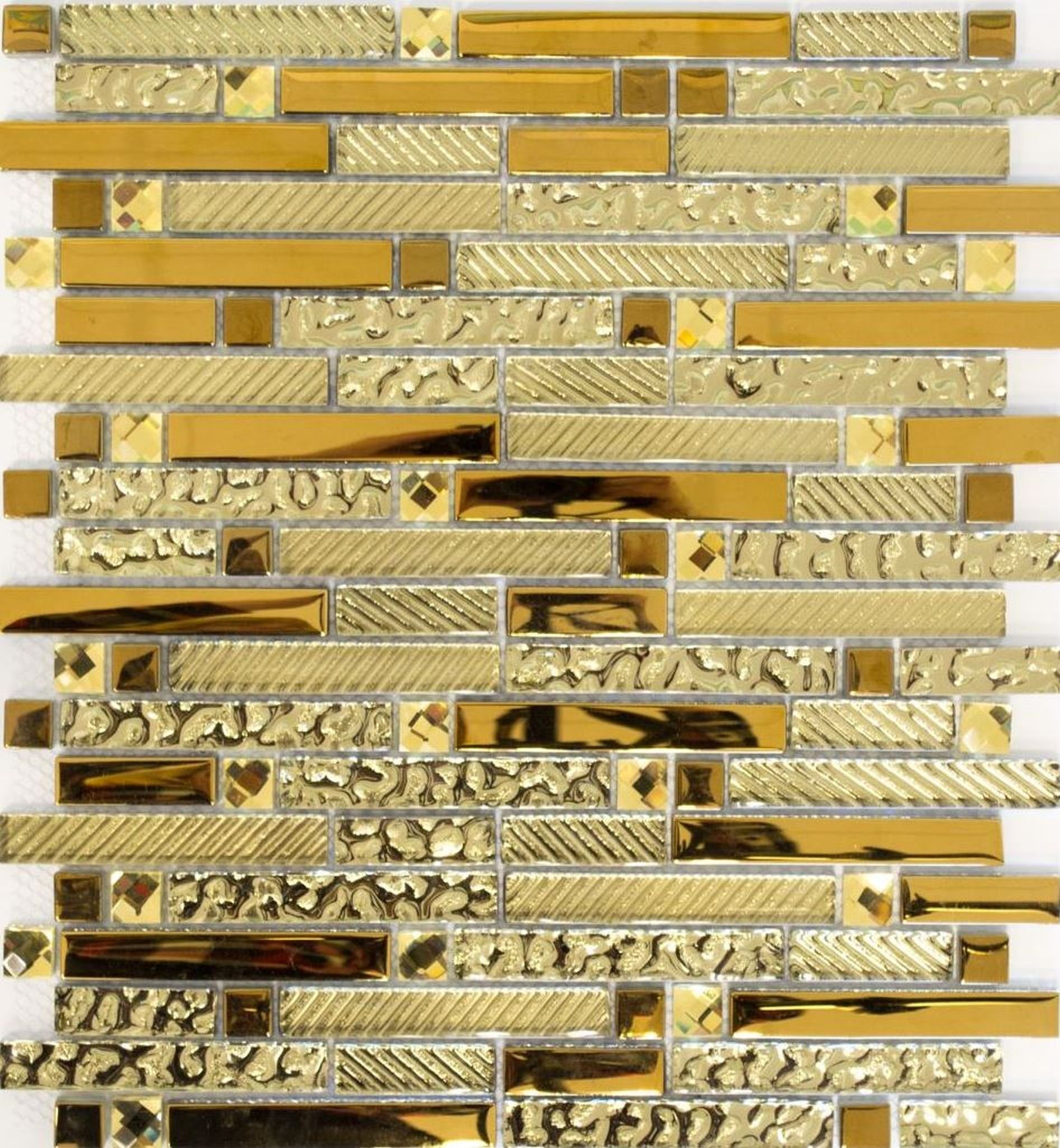 Mosani Mosaikfliesen Glasmosaik Stäbchen Mosaikfliesen Fliesenspiegel Electroplated