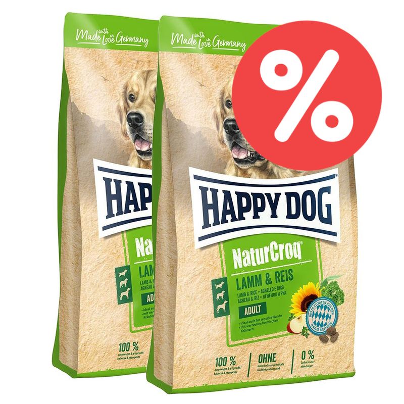 Sparpaket Happy Dog NaturCroq 2 x 15 kg