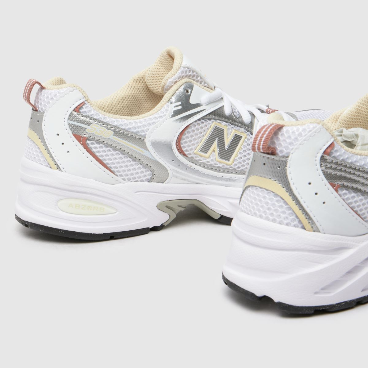 New Balance vita & gula 530 flickor ungdomsskor