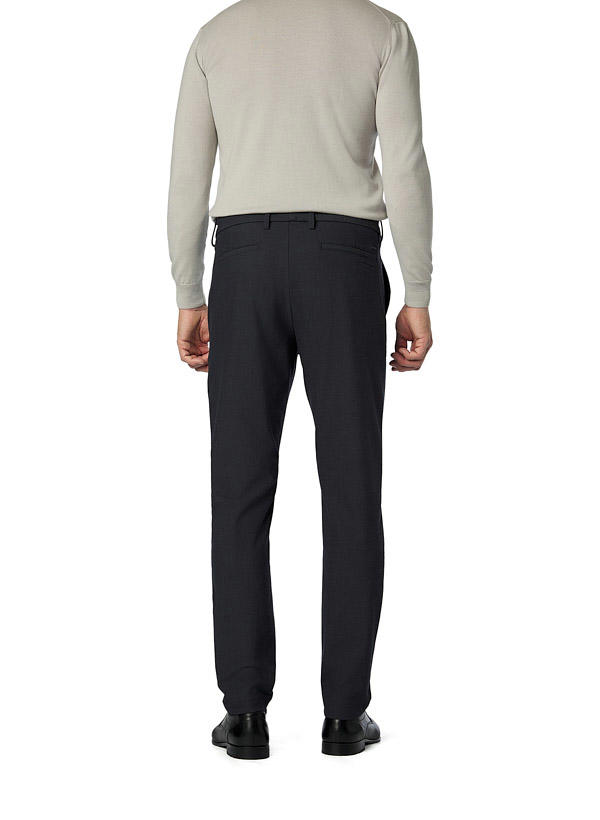 BOSS Black, Chino, Slim Fit, Mikrofaser, dunkelblau meliert