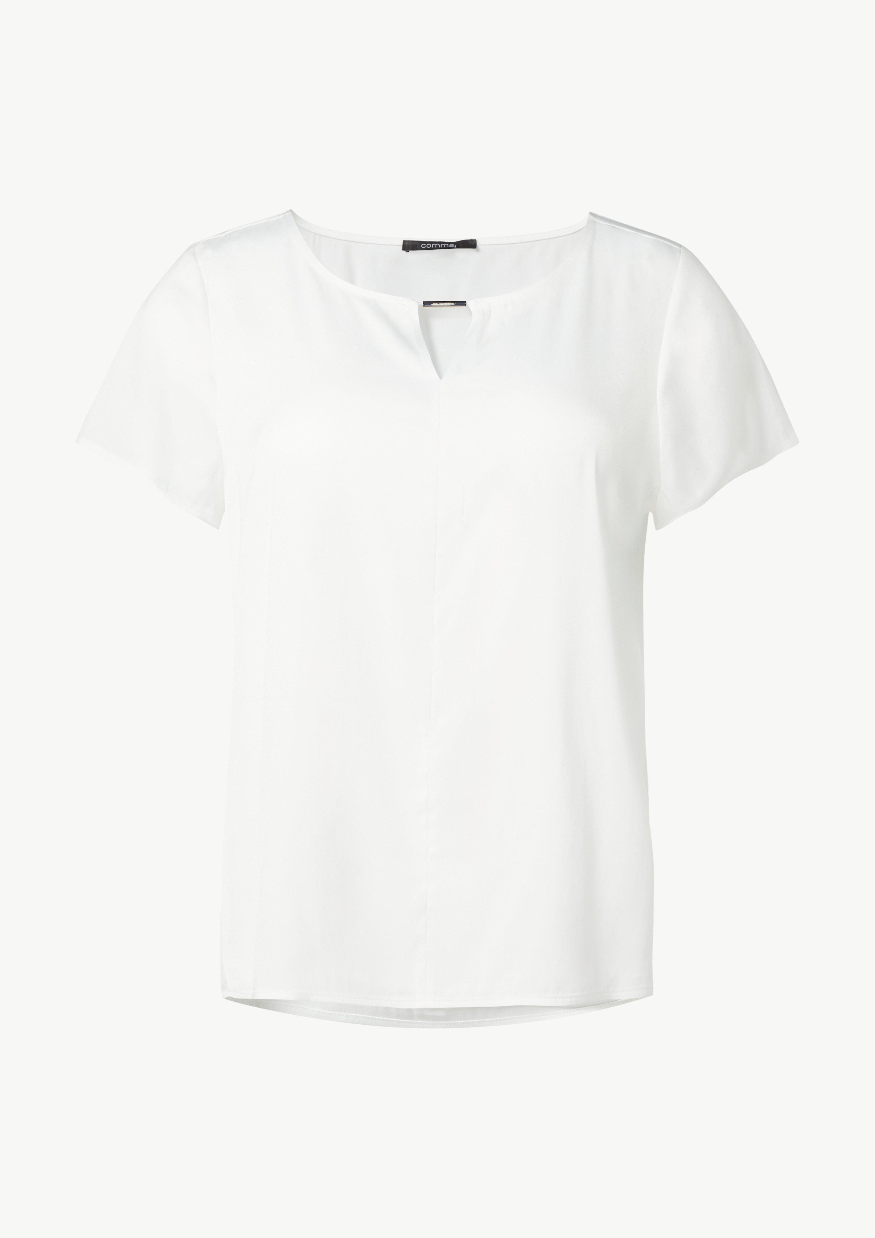 Bluse aus Satin - weiß