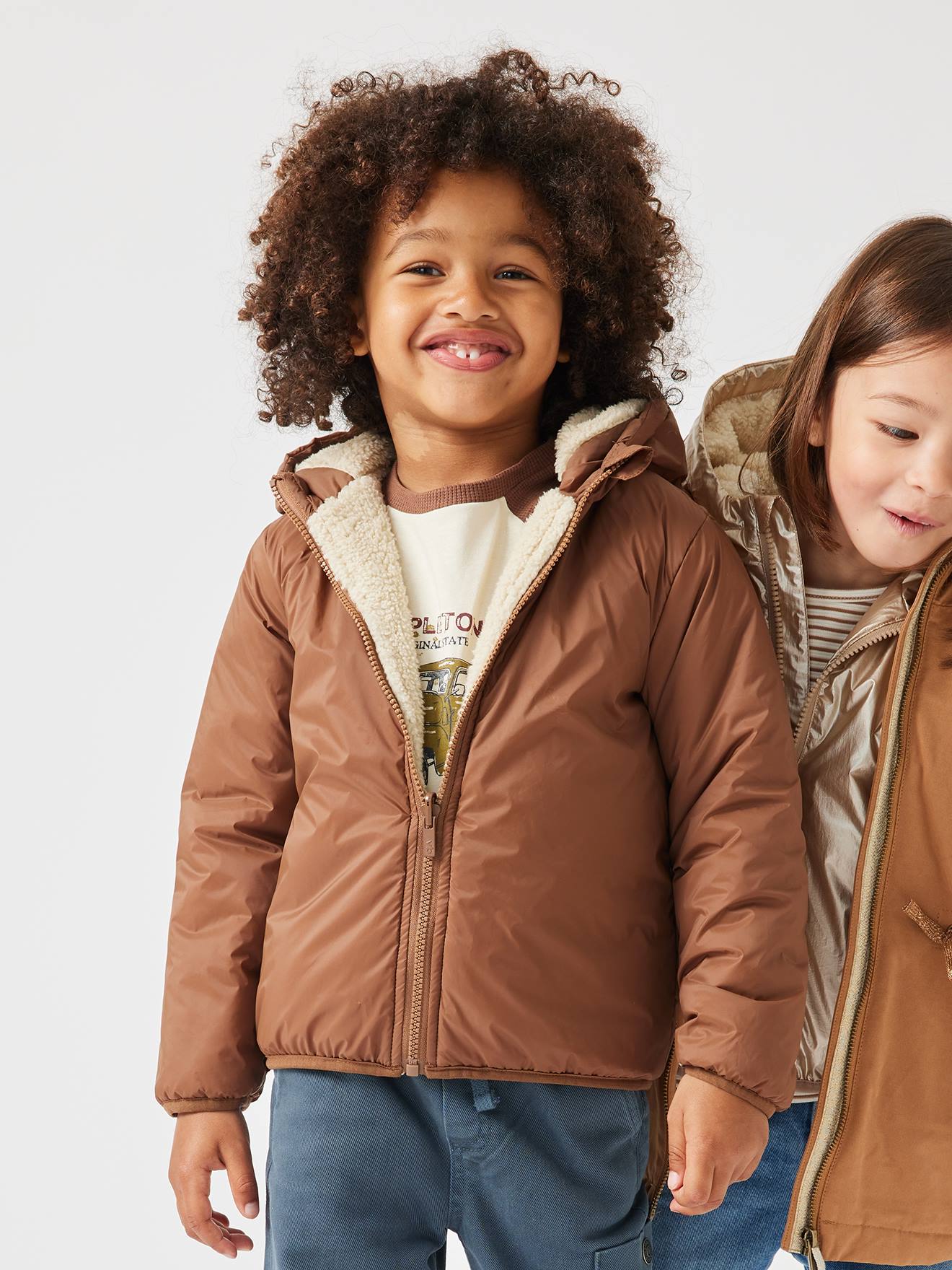 Parka 3 en 1 garçon avec blouson amovible bleu électrique