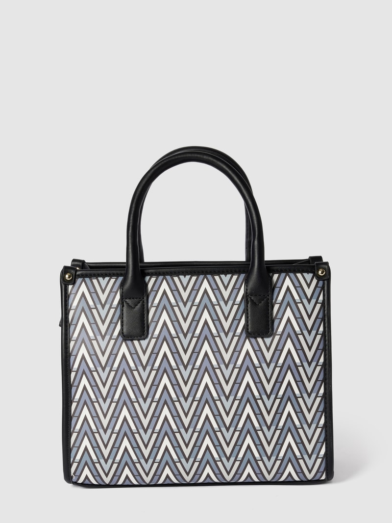 Handtasche mit Allover-Logo-Muster in schwarz