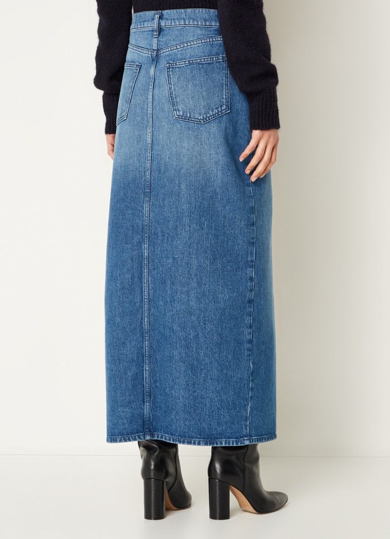 by-bar Sis Maxi-Jeansrock mit Seitentaschen und Schlitz