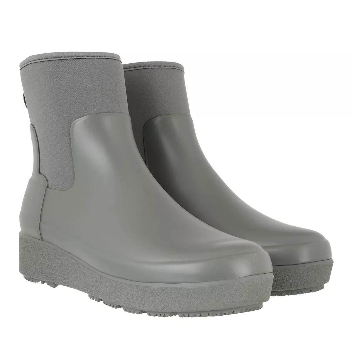 HUNTER Stiefeletten grau Regenstiefel