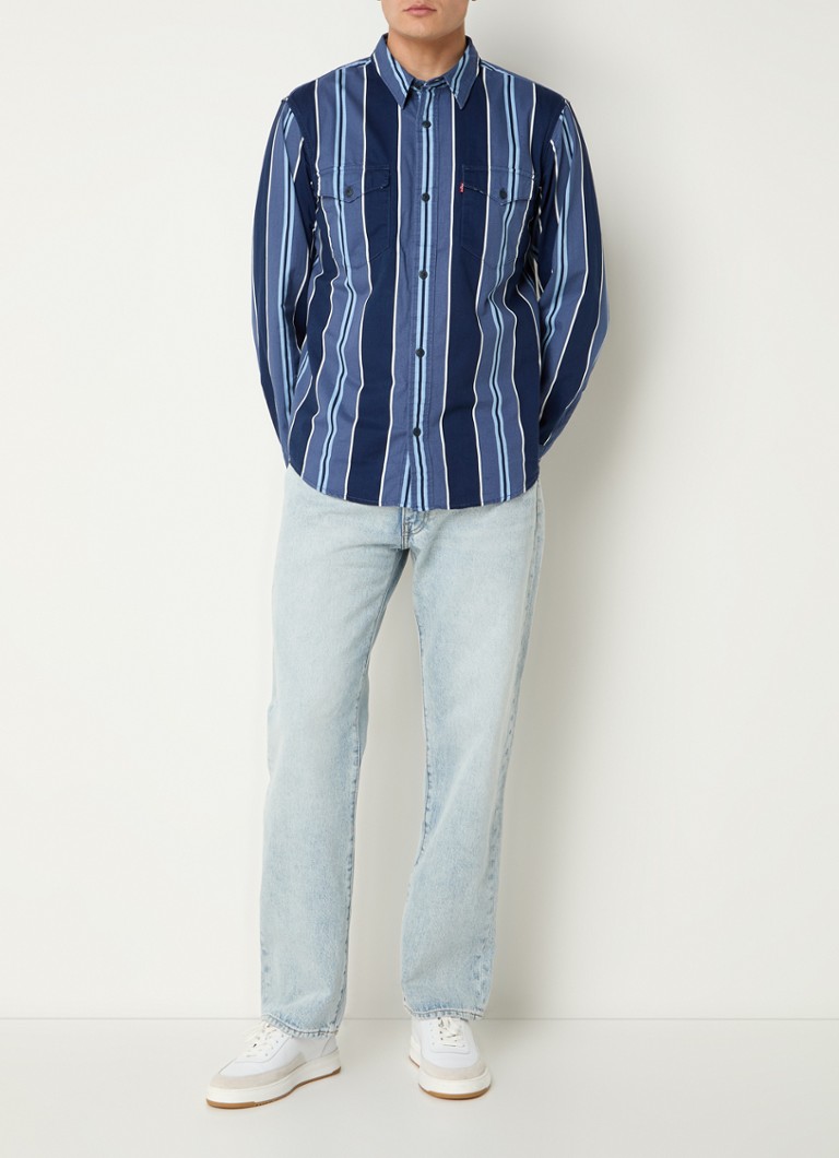 Cămașă Levi's Classic Western cu dungi și buzunare la piept