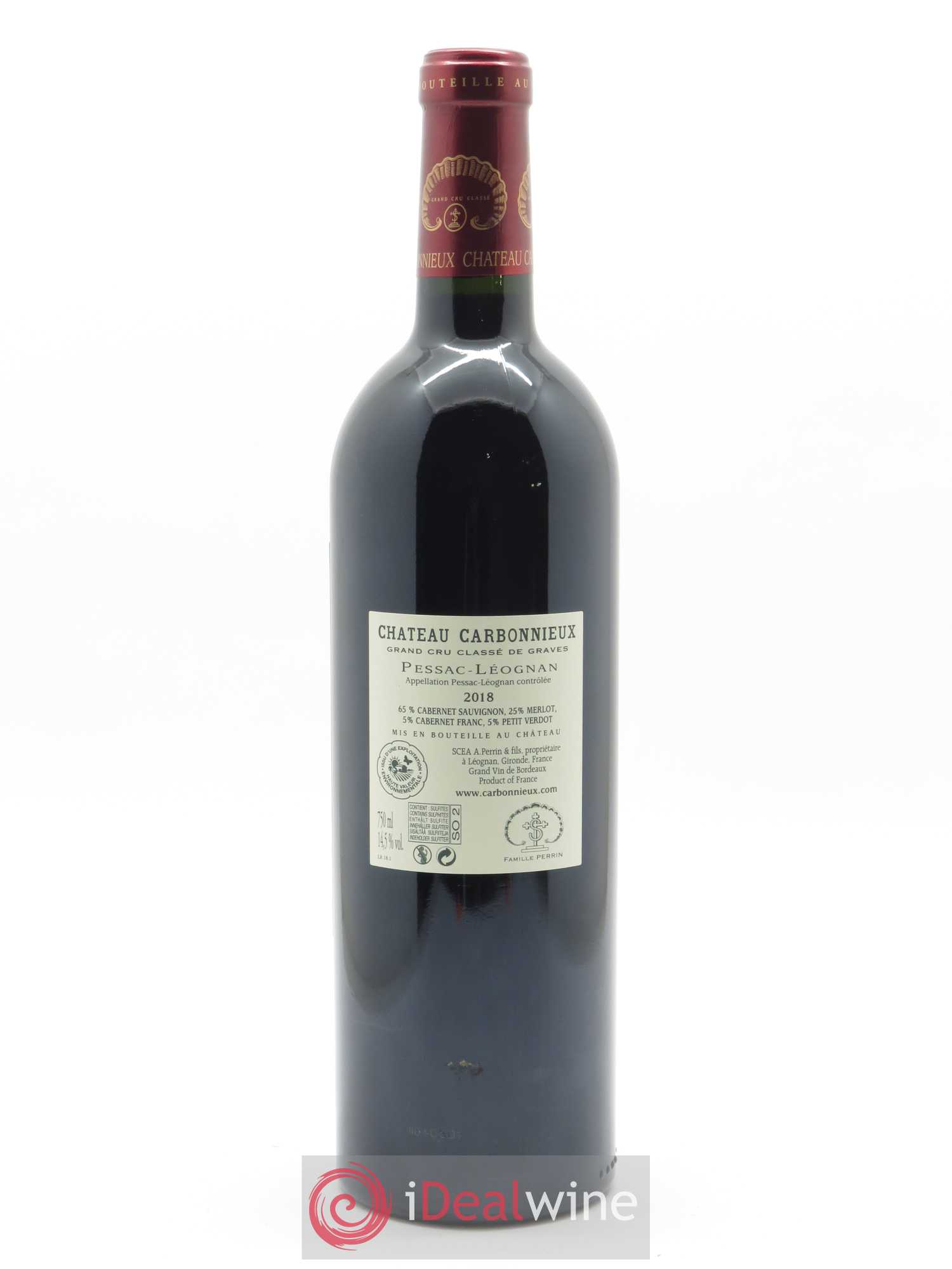 Château Carbonnieux Cru Classé de Graves (CBO à partir de 6 BTS) 2018 - Lot de 1 Bouteille