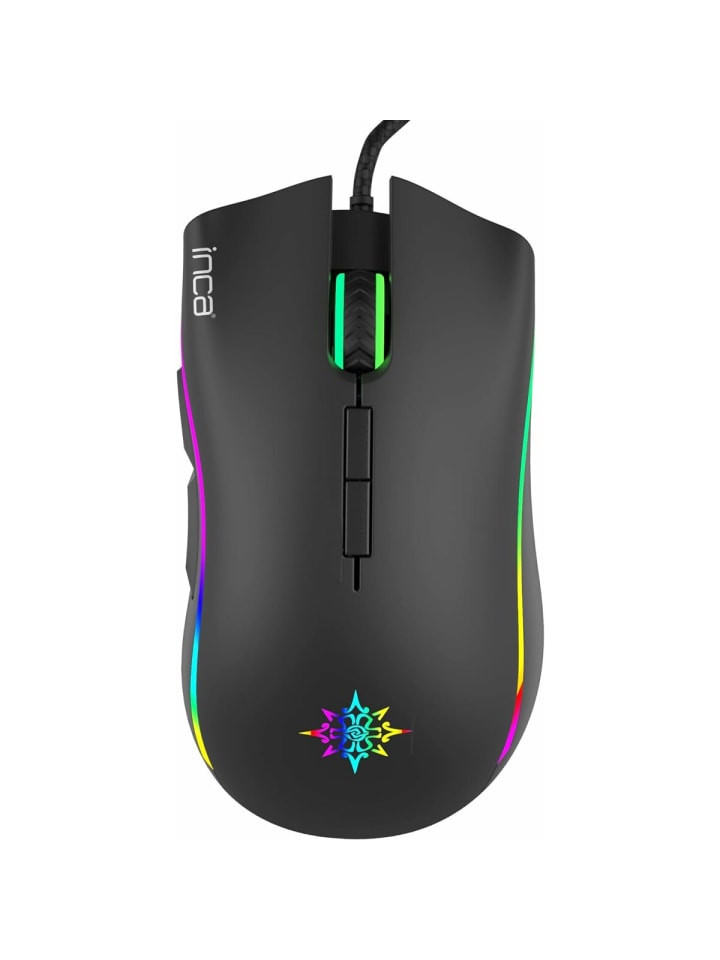 Inca INCA 6400 Dpi IMG-349 ANAHITA RGB 7 Tasten Professionelle Gaming Maus in schwarz günstig kaufen onesize