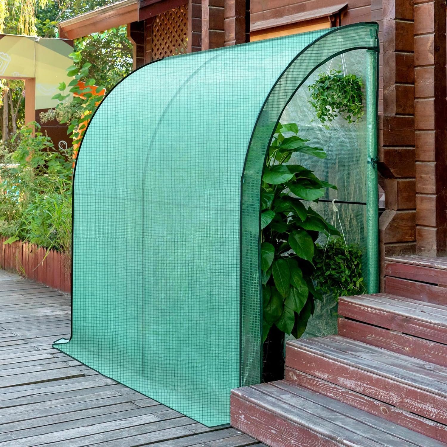 Woltu Gewächshaus, BxTxH: 200 x 100 x 210,00 cm, PE-Plane mit Rolltüren