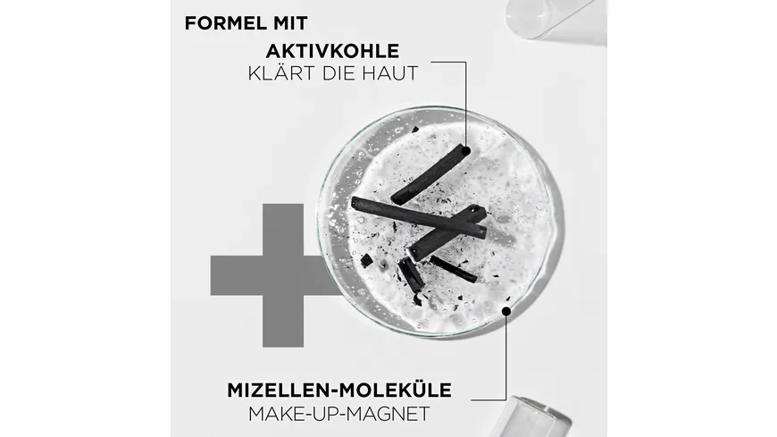 Garnier Skin Active Hautklar Mizellen Jelly Reinigungswasser mit Aktivkohle und Salicylsäure 400 ml