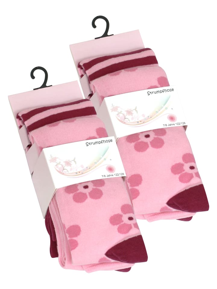 Cotton Prime® Kinder Strumpfhosen 4'er Set in Rosa günstig kaufen
