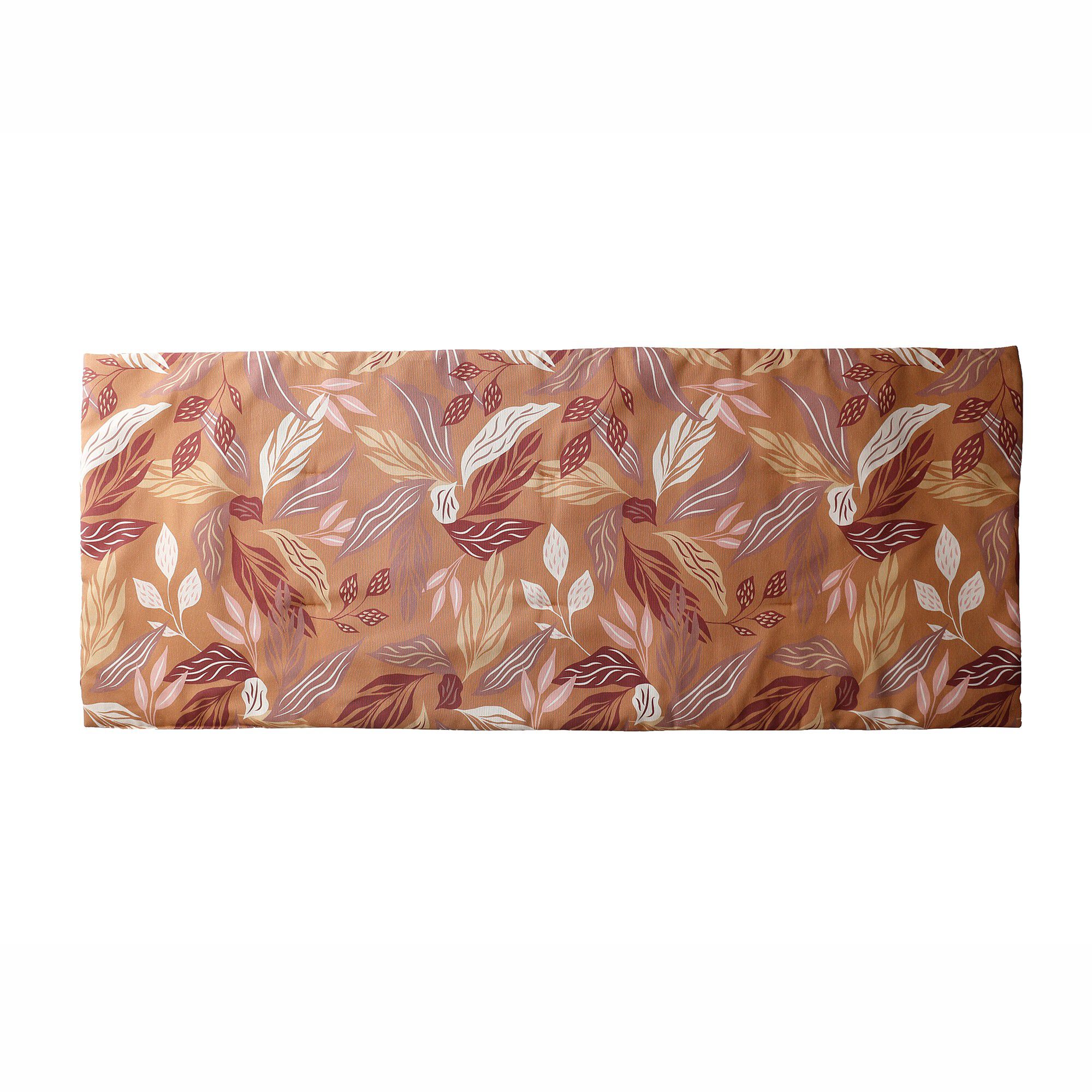 Long coussin de canapé imprimé feuillages