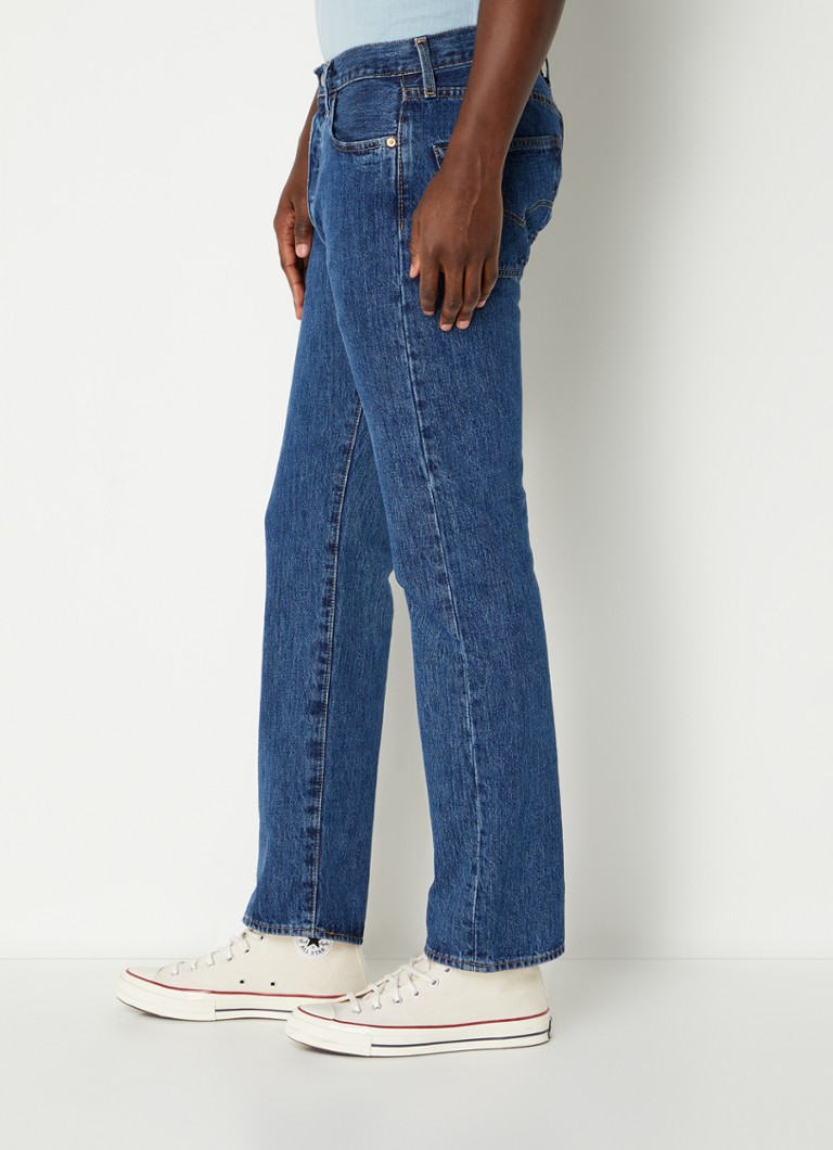 Levi's 501 høye jeans med rette ben og steinvask