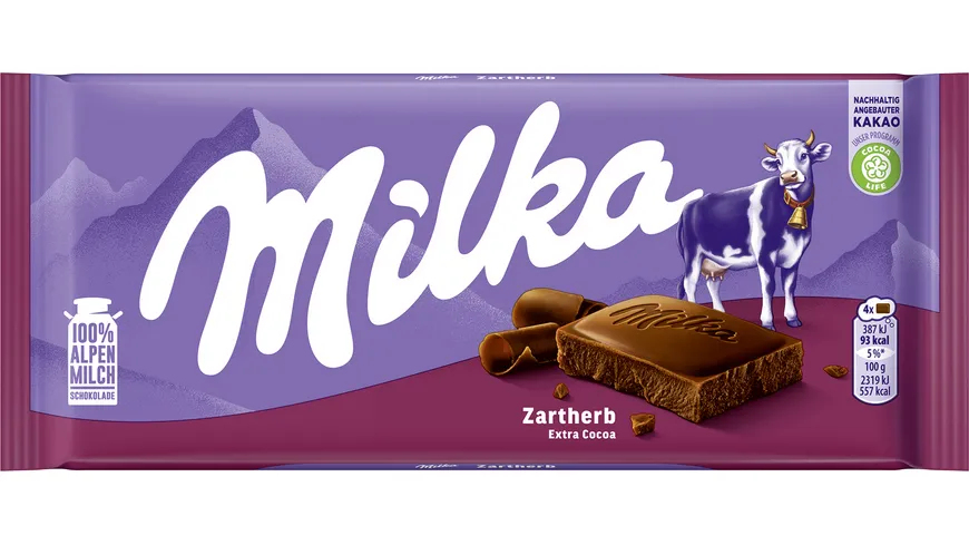 Milka Schokoladentafel Zartherb 100 g